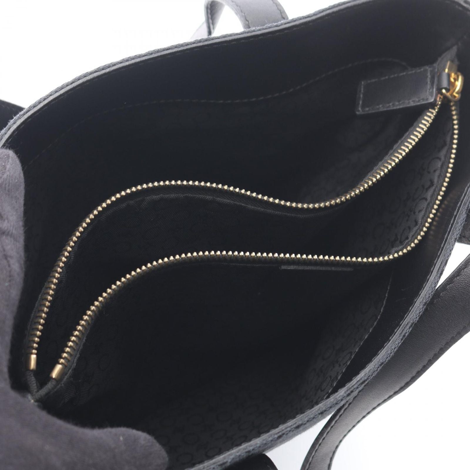 Celine Shoulder Bag Macadam Black Canvas Leather — view 3