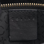 Celine Shoulder Bag Macadam Black Canvas Leather — view 4