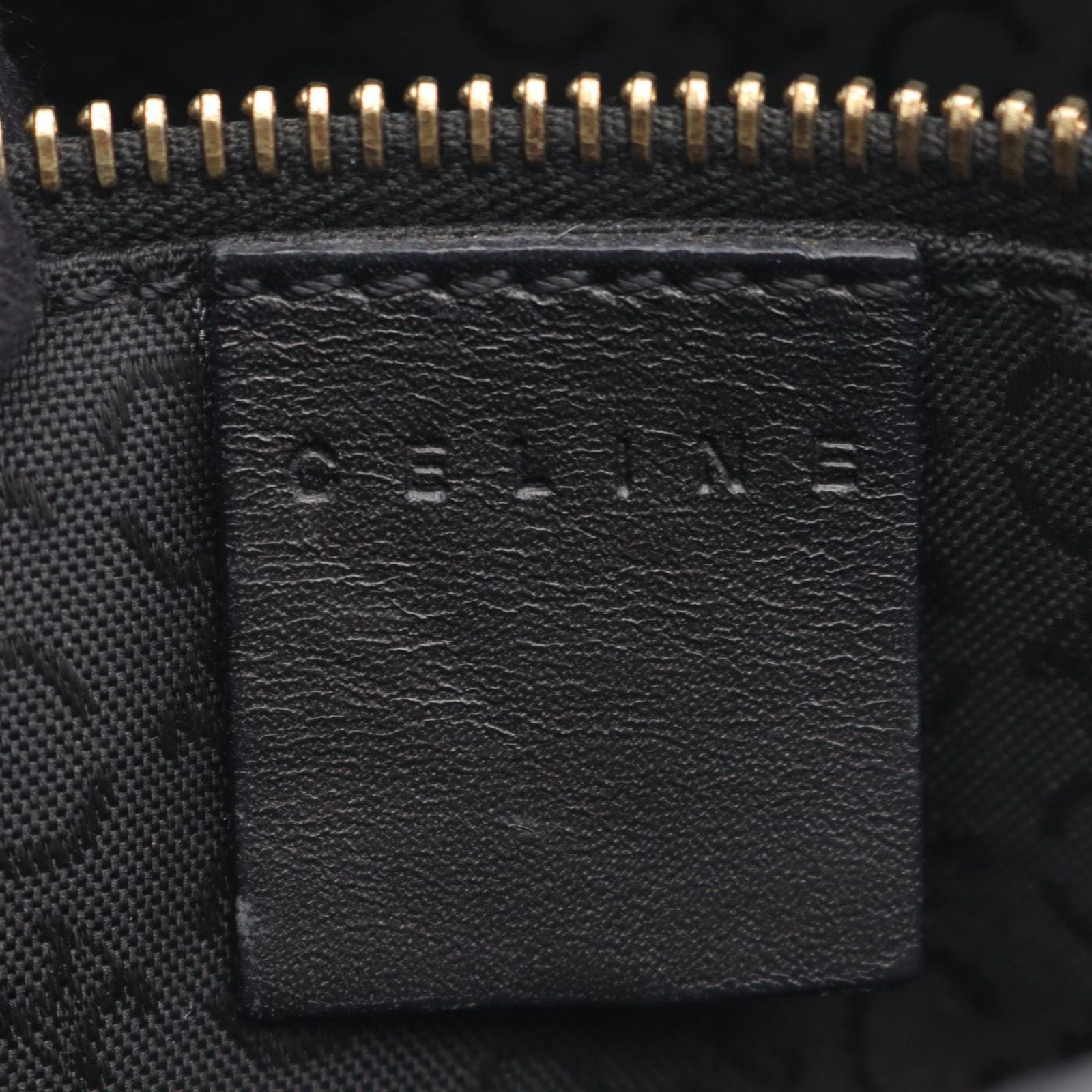 Celine Shoulder Bag Macadam Black Canvas Leather — view 4