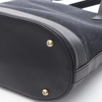 Celine Shoulder Bag Macadam Black Canvas Leather — view 8
