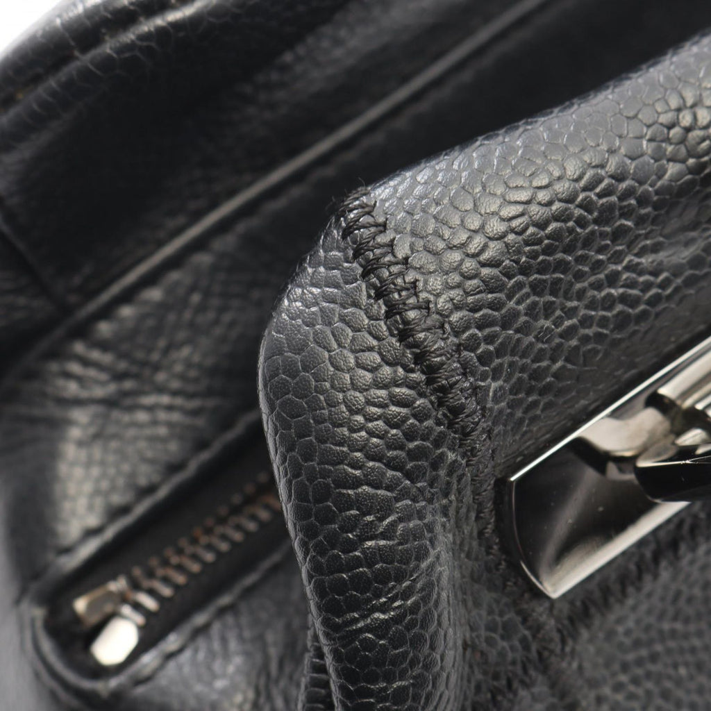 Chanel Shoulder Bag Choco Bar Black Caviar Leather — view 7