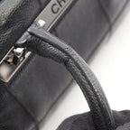 Chanel Shoulder Bag Choco Bar Black Caviar Leather — view 6