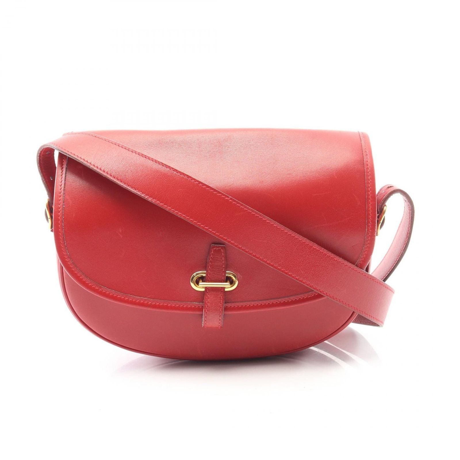 Hermes Shoulder Bag Bardo Golf Rouge Vif Calf