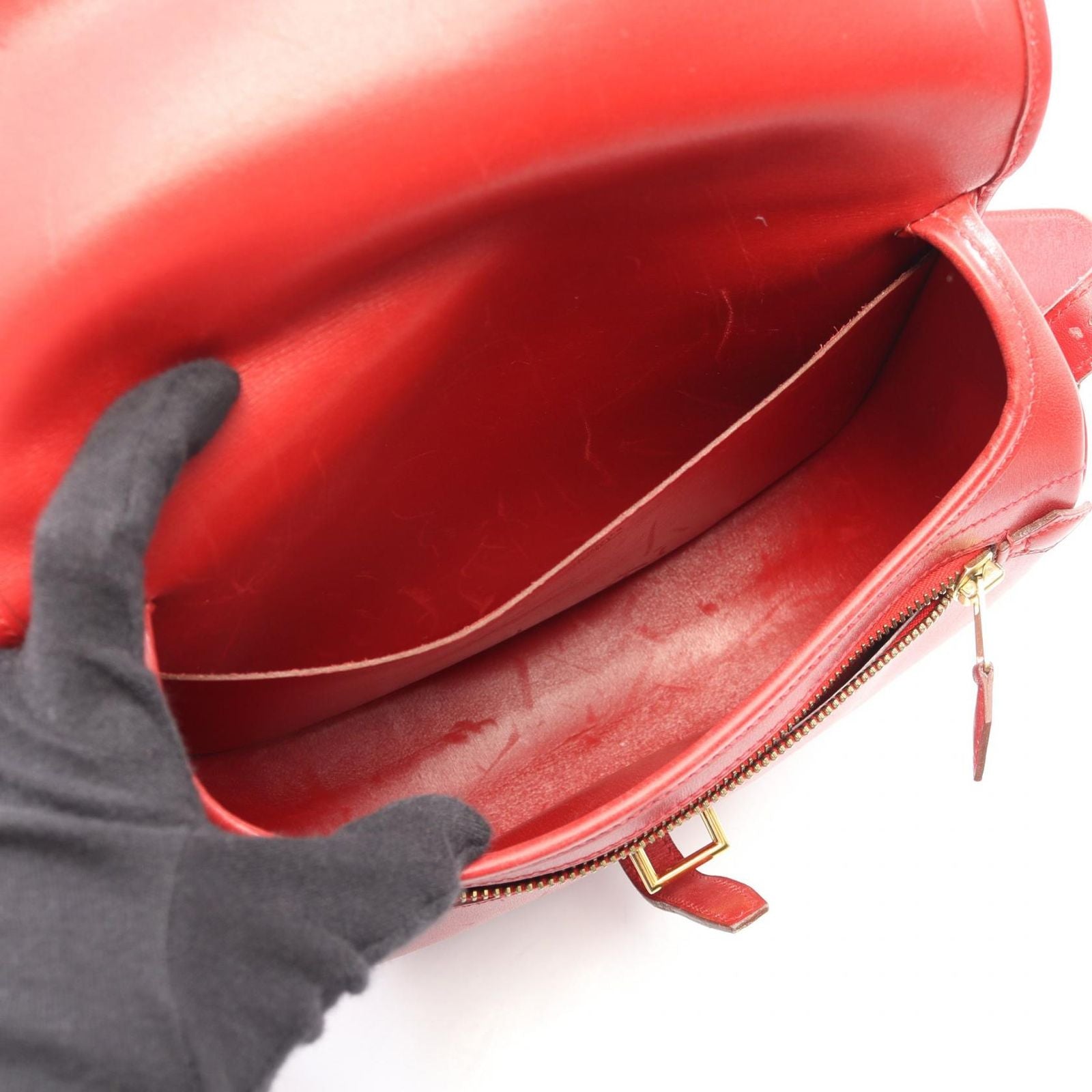 Hermes Shoulder Bag Bardo Golf Rouge Vif Calf — view 3