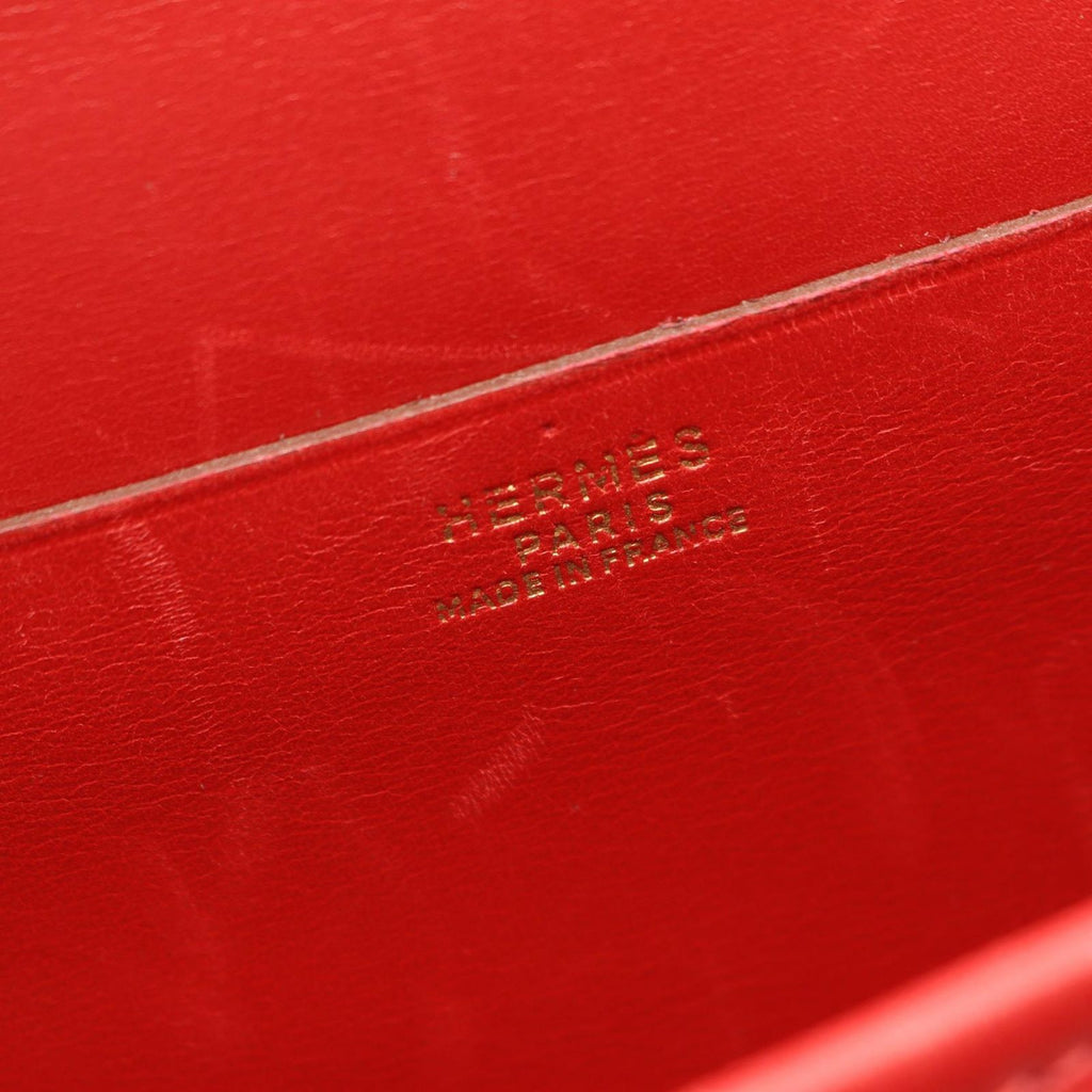 Hermes Shoulder Bag Bardo Golf Rouge Vif Calf — view 4