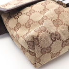 Gucci Waist Bag GG Canvas Beige Dark Brown — view 8