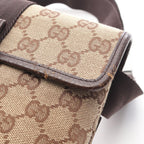 Gucci Waist Bag GG Canvas Beige Dark Brown — view 5
