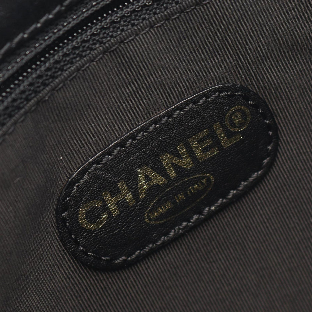 Chanel Shoulder Bag Metallic Gray Leather — view 4