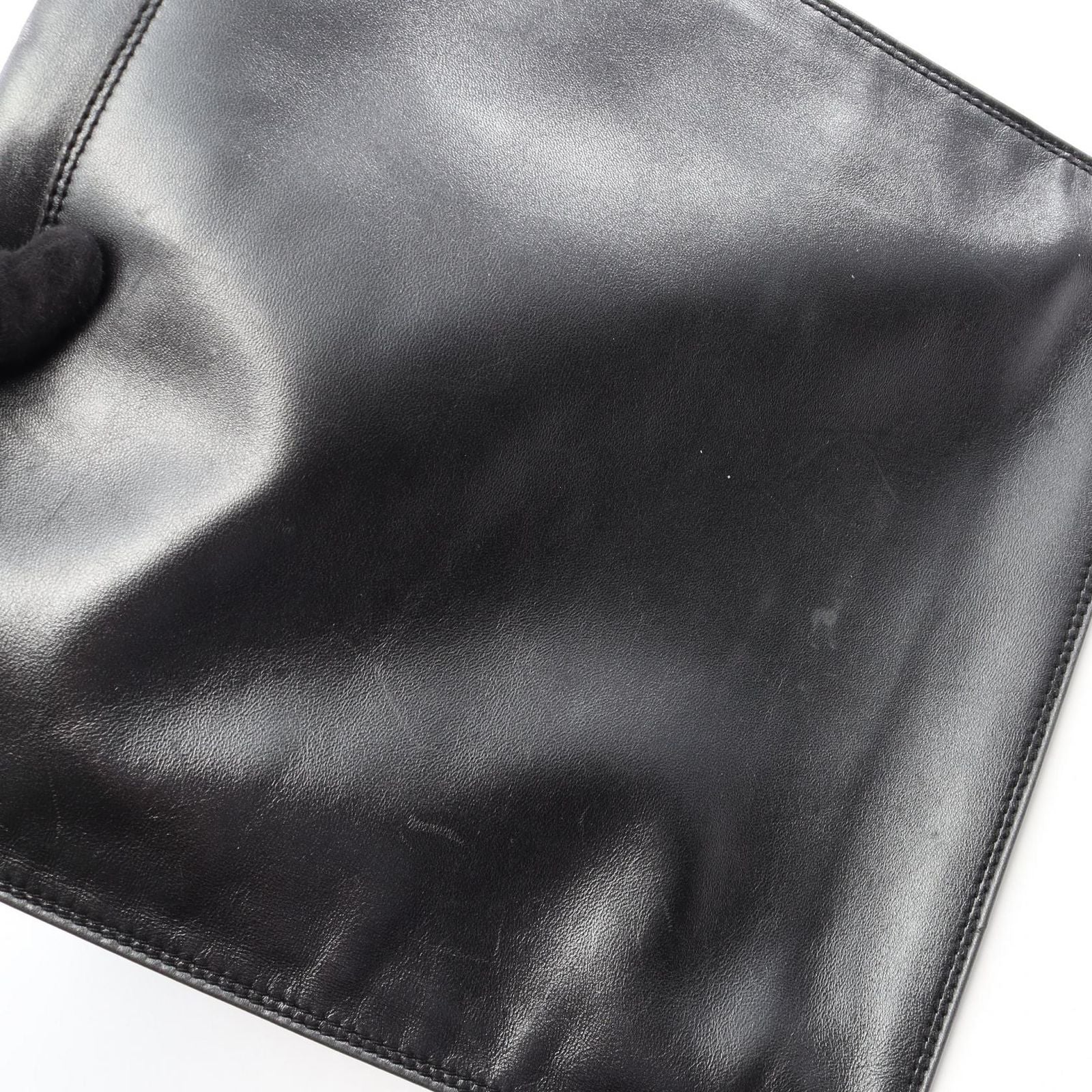 Chanel Shoulder Bag Metallic Gray Leather — view 9