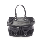 Loewe Handbag Anagram Black Leather Suede