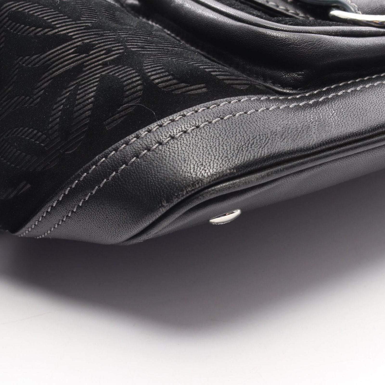 Loewe Handbag Anagram Black Leather Suede — view 9