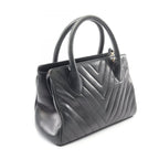 Chanel Handbag Blanc Stitch 2-Way Black Lambskin — view 2