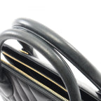 Chanel Handbag Blanc Stitch 2-Way Black Lambskin — view 6