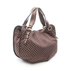 Celine Handbag Bittersweet Macadam Croco Embossed Brown Canvas Leather — view 2