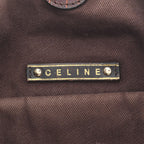 Celine Handbag Bittersweet Macadam Croco Embossed Brown Canvas Leather — view 4