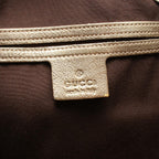 Gucci Tote GG Crystal Beige Brown Gold Canvas Leather — view 4