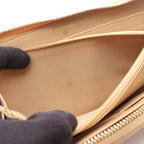 Chanel Round Wallet Quilted Beige Lambskin — view 7