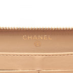 Chanel Round Wallet Quilted Beige Lambskin — view 4