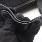Fendi Tote Zucchino Black Canvas Leather — view 8