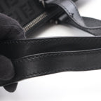 Fendi Tote Zucchino Black Canvas Leather — view 7