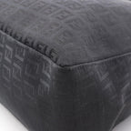 Fendi Tote Zucchino Black Canvas Leather — view 9