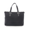 Fendi Tote Zucchino Black Canvas Leather
