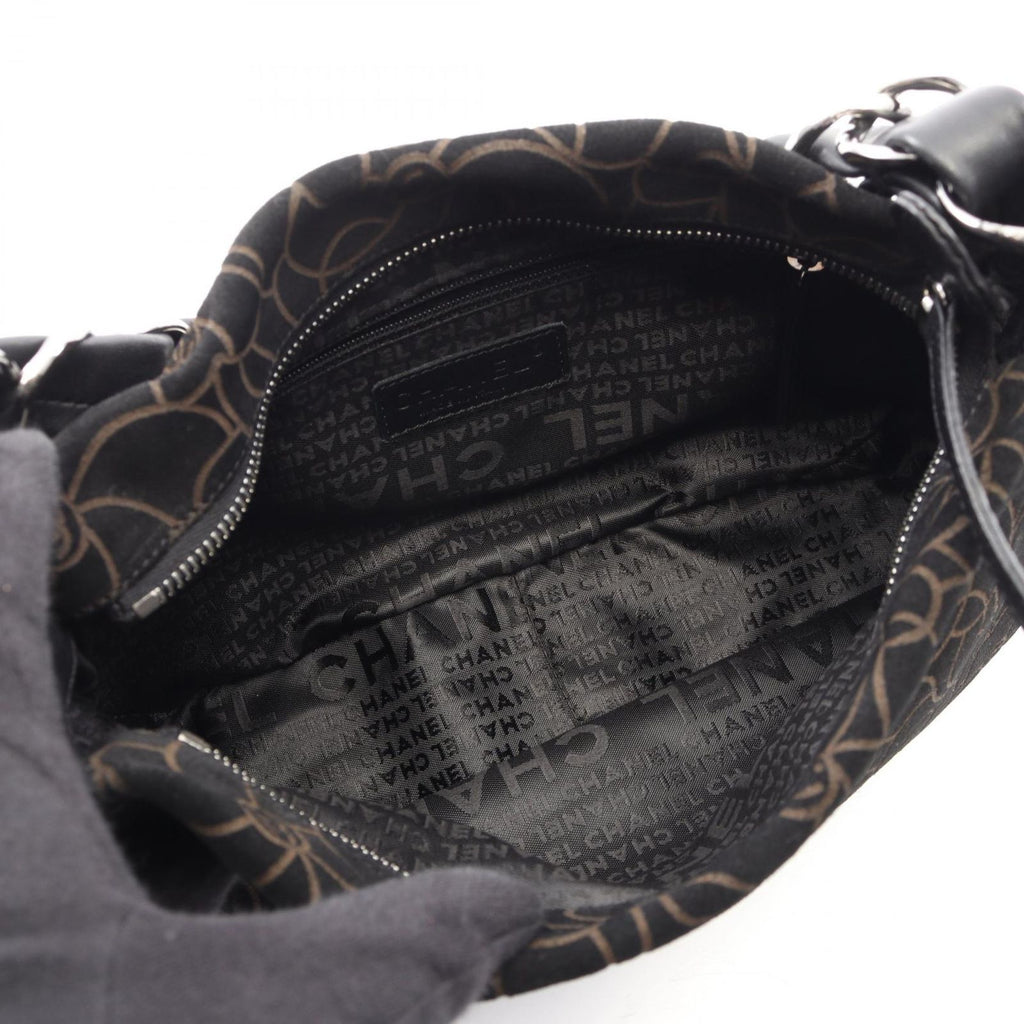 Chanel Handbag Camellia Black Suede Lambskin Chain Bag — view 3