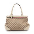 Gucci Tote Mayfair GG Canvas Sherry Line Beige