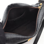 Fendi Shoulder Bag Zucchino Gray Black Canvas Leather — view 3