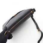 Fendi Shoulder Bag Zucchino Gray Black Canvas Leather — view 8