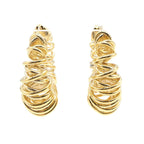 Bottega Veneta Earrings Spiral Knot Hoop 925 Sterling Silver