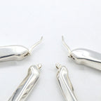 Bottega Veneta Earrings Twist Triangle Hoop 925 Sterling Silver — view 4