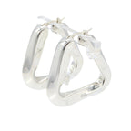 Bottega Veneta Earrings Twist Triangle Hoop 925 Sterling Silver — view 2