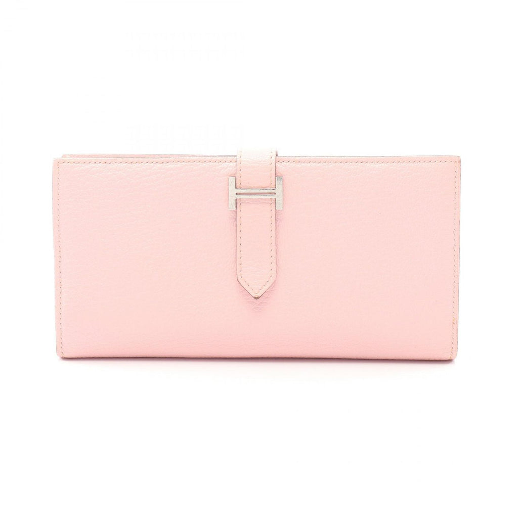 Hermes Bifold Wallet Bearn Souffle Rose Sakura