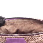 Bottega Veneta Shoulder Bag Intrecciato Purple Leather Exotic Cles — view 8