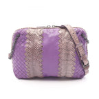 Bottega Veneta Shoulder Bag Intrecciato Purple Leather Exotic Cles