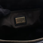 Fendi Tote Zucchino Black Canvas Leather — view 4
