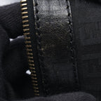 Fendi Tote Zucchino Black Canvas Leather — view 6