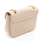 Celine Shoulder Bag Quilted Beige Leather Chain — view 2