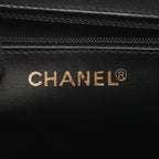 Chanel Handbag Bicolor CC Logo with Mirror 2-Way Black Lambskin Vanity Bag — view 4