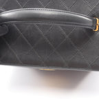 Chanel Handbag Bicolor CC Logo with Mirror 2-Way Black Lambskin Vanity Bag — view 8