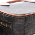 Celine Handbag Triomphe 2-Way Dark Brown Canvas Leather — view 5