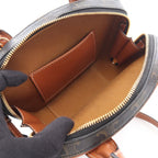 Celine Handbag Triomphe 2-Way Dark Brown Canvas Leather — view 3