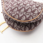 Dior Handbag Saddle Trotter Brown Canvas Leather Bag — view 7