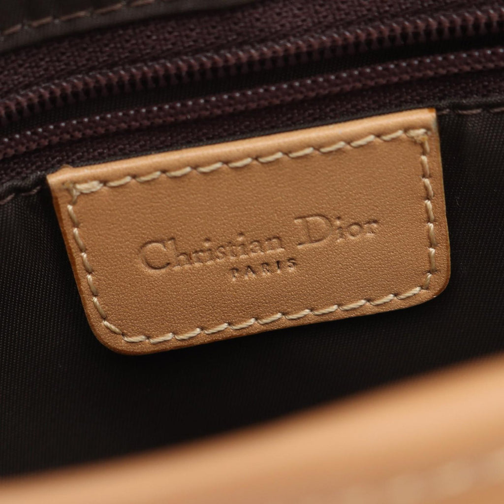 Dior Handbag Saddle Trotter Brown Canvas Leather Bag — view 4