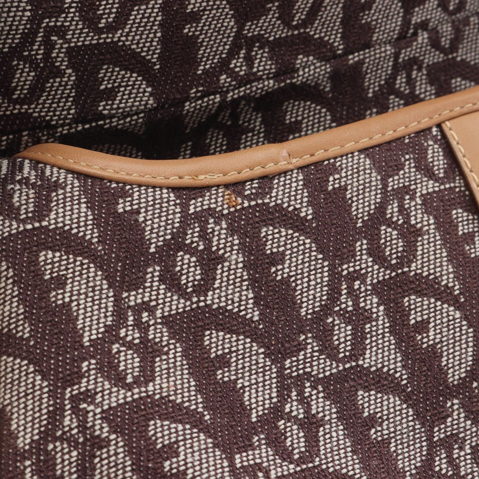 Dior Handbag Saddle Trotter Brown Canvas Leather Bag — view 6