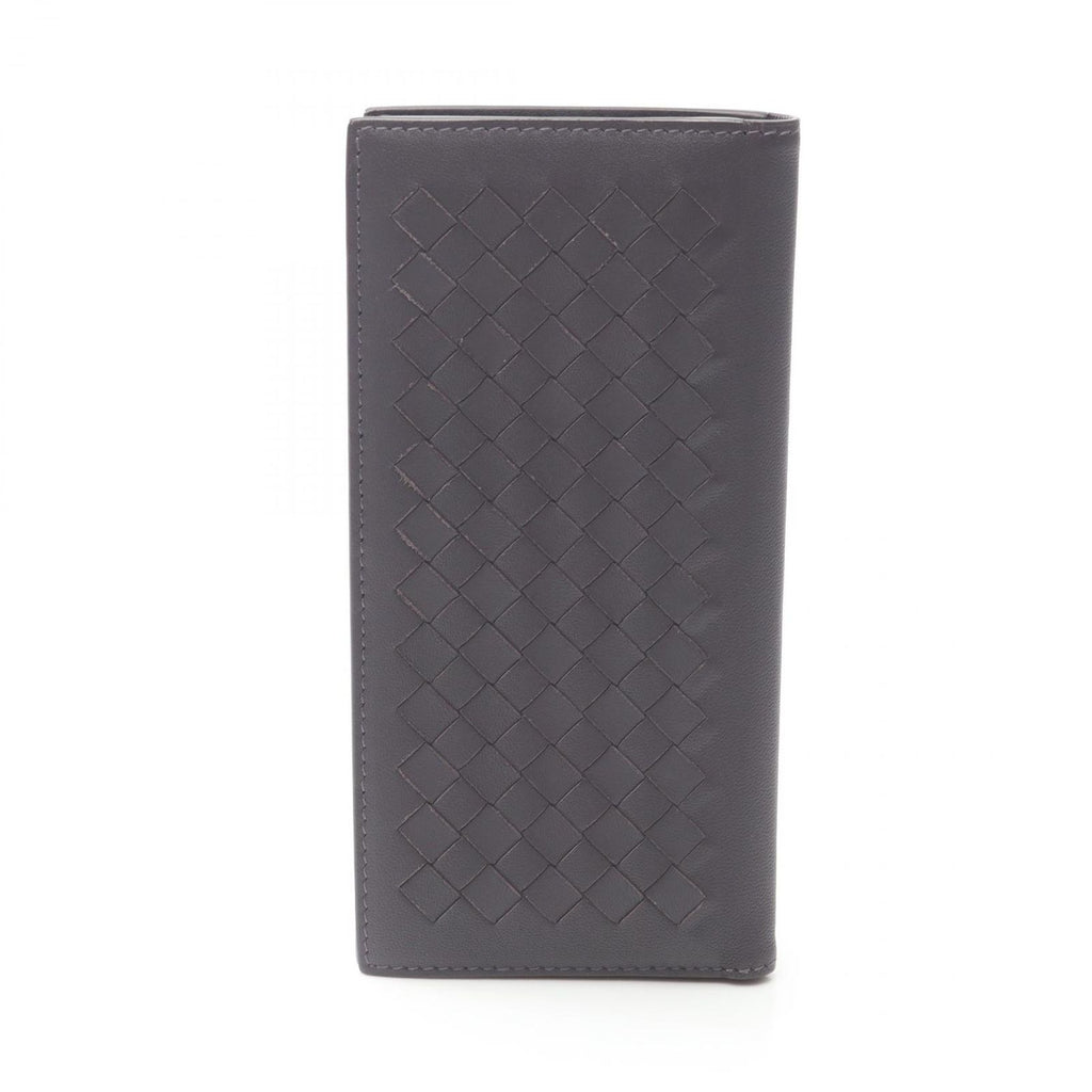 Bottega Veneta Billfold Intrecciato Brown Leather Long Wallet