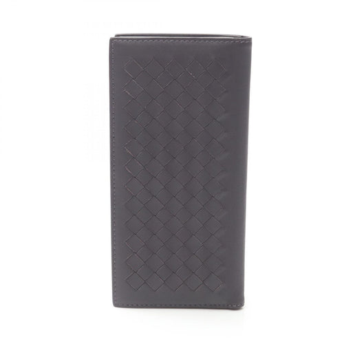 Bottega Veneta Billfold Intrecciato Brown Leather Long Wallet
