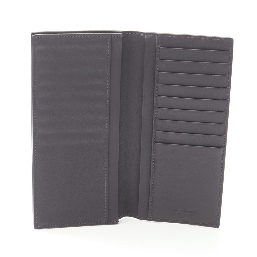 Bottega Veneta Billfold Intrecciato Brown Leather Long Wallet — view 3