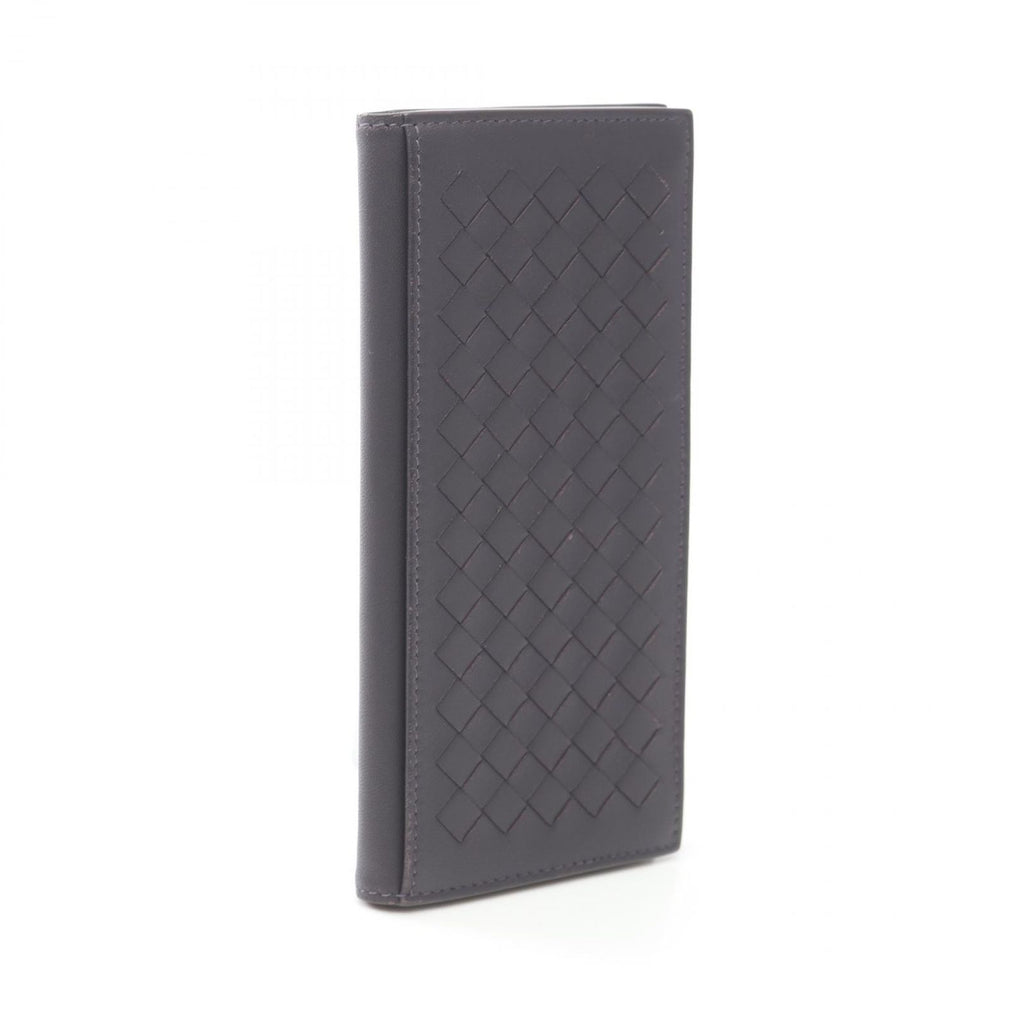 Bottega Veneta Billfold Intrecciato Brown Leather Long Wallet — view 2